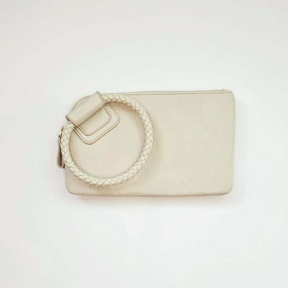 Quality Cream Wristlet Clutch – Lightweight, Durable with Internal Zipper Pocket - Picture 2 of 8